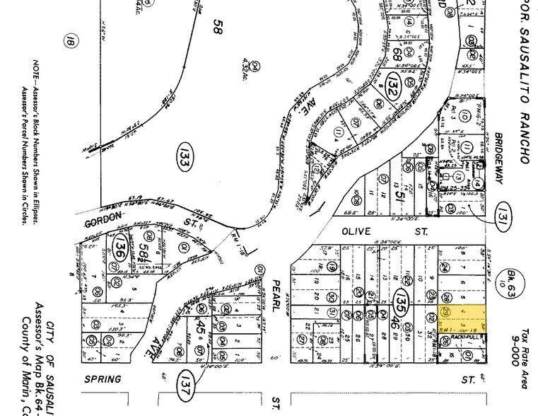 2009 Bridgeway, Sausalito, CA for lease - Plat Map - Image 2 of 38