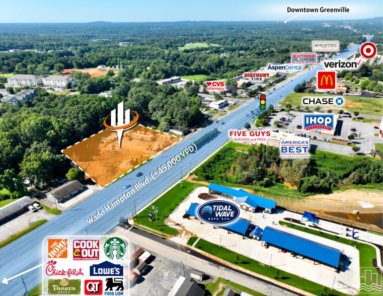 1455 W Wade Hampton Blvd, Greer, SC à vendre - Photo du bâtiment - Image 1 de 3