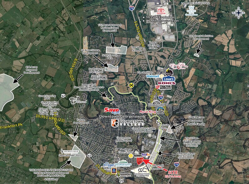 Quality Dr & McClelland Cir, Georgetown, KY for lease - Aerial - Image 2 of 3