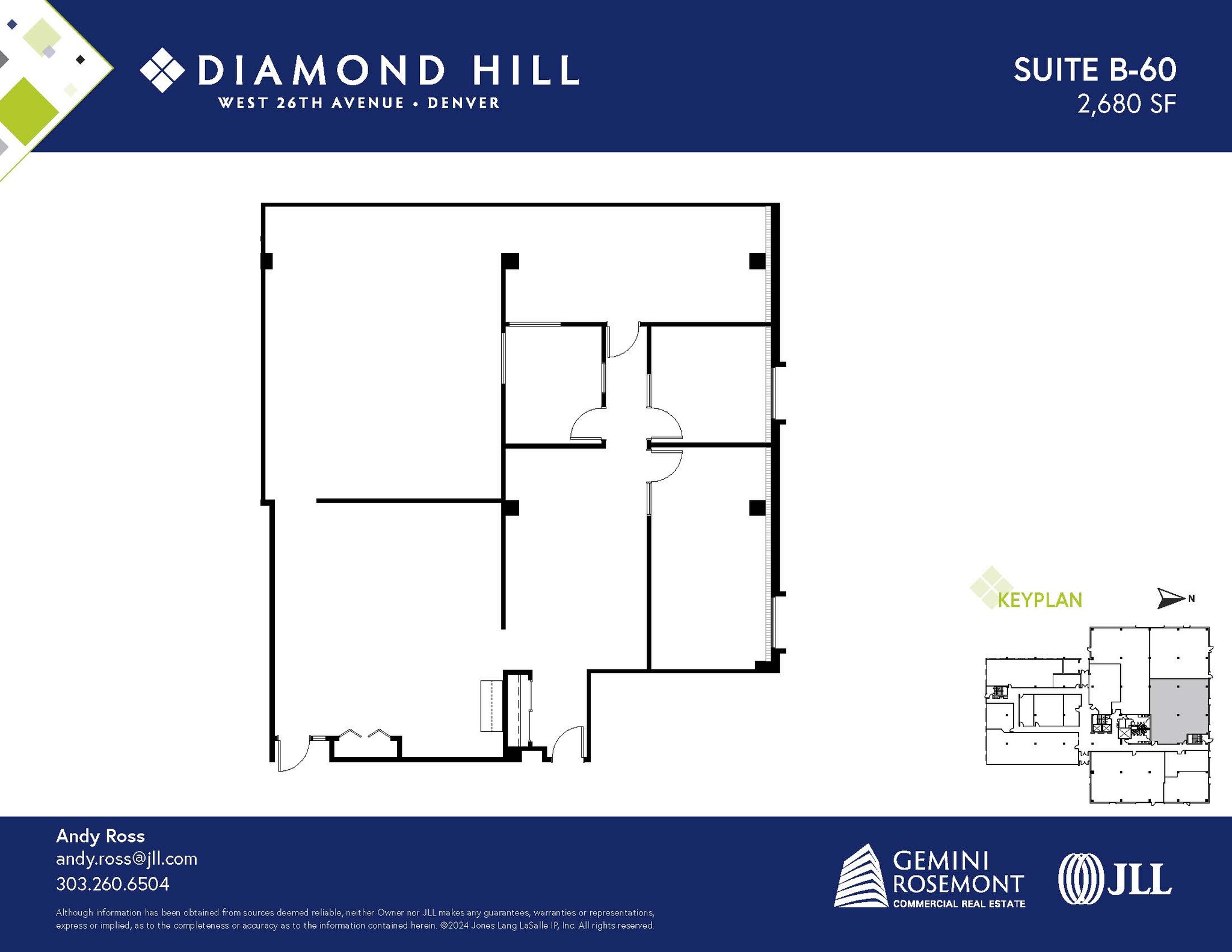 2490 W 26th Ave, Denver, CO à louer Plan d’étage- Image 1 de 1