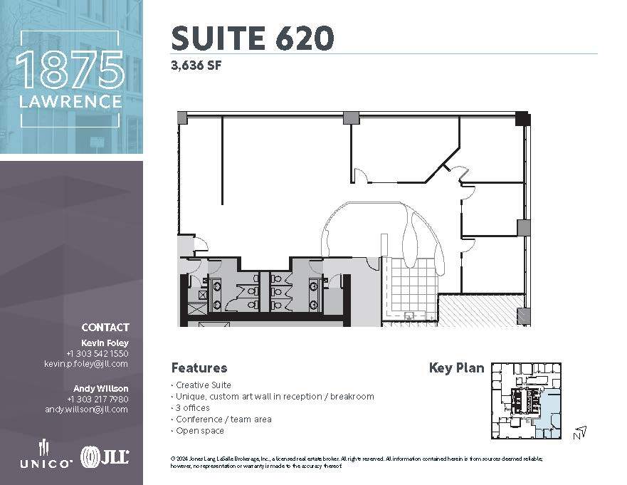1875 Lawrence St, Denver, CO for lease Floor Plan- Image 1 of 7