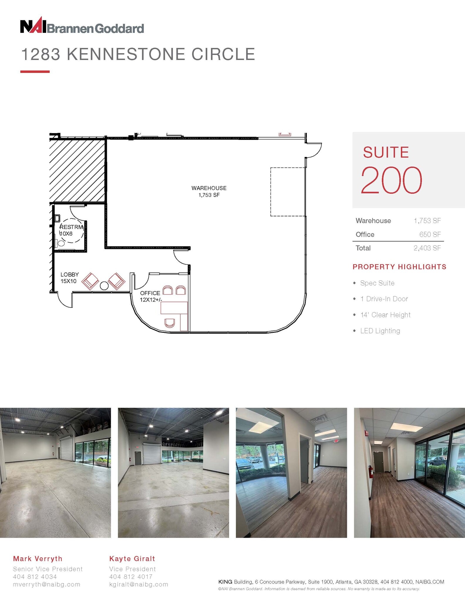 1275 Kennestone Cir, Marietta, GA à louer Plan d’étage- Image 1 de 1