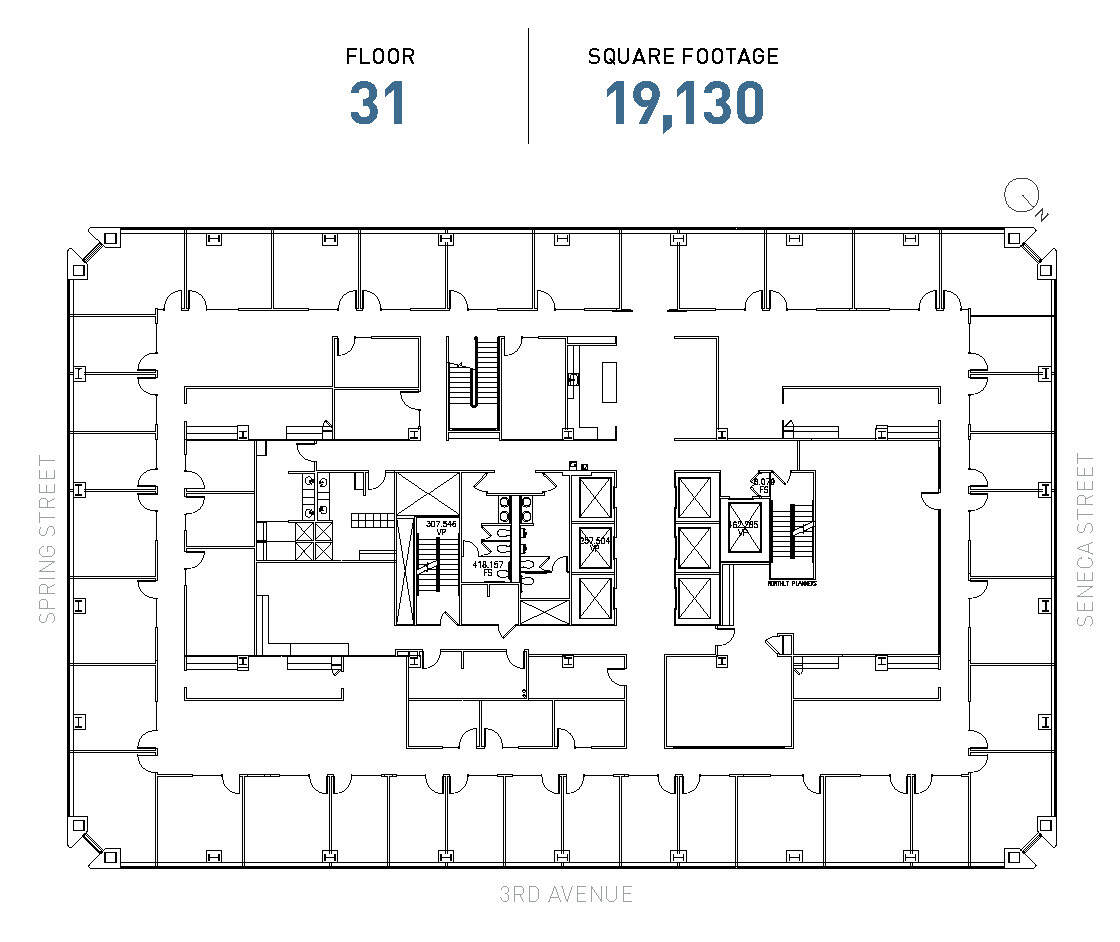 1111 3rd Ave, Seattle, WA à louer Plan d’étage- Image 1 de 1
