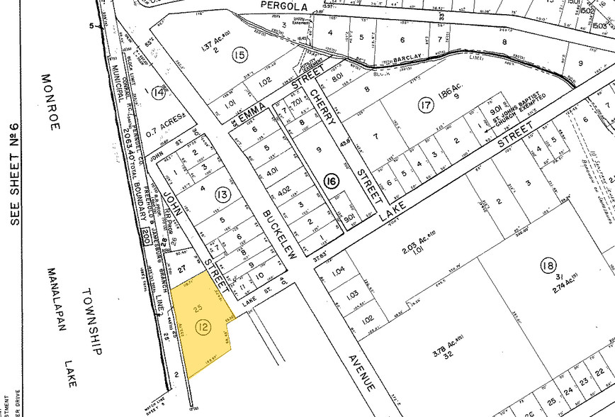 2-6 John St, Jamesburg, NJ à vendre - Plan cadastral - Image 1 de 1