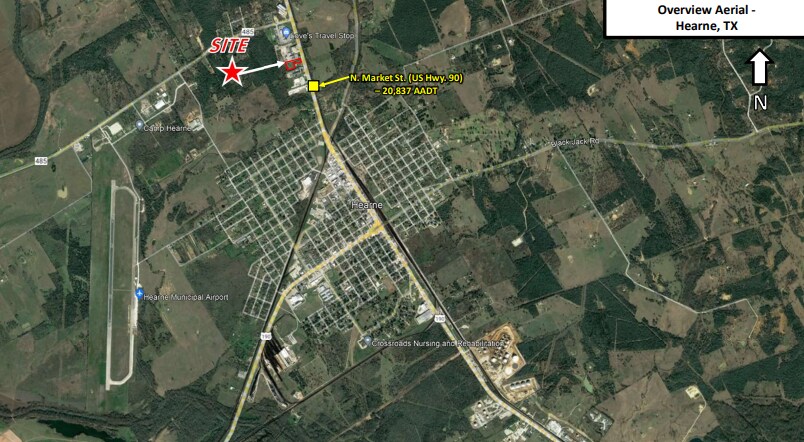 1051 N Market St, Hearne, TX for sale - Aerial - Image 2 of 2