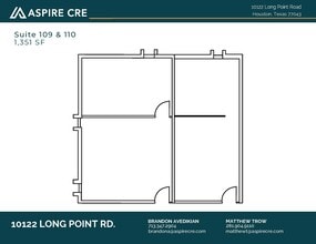 10122 Long Point Rd, Houston, TX à louer Plan d’étage- Image 2 de 2