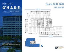 9550 W Higgins Rd, Rosemont, IL for lease Floor Plan- Image 2 of 2