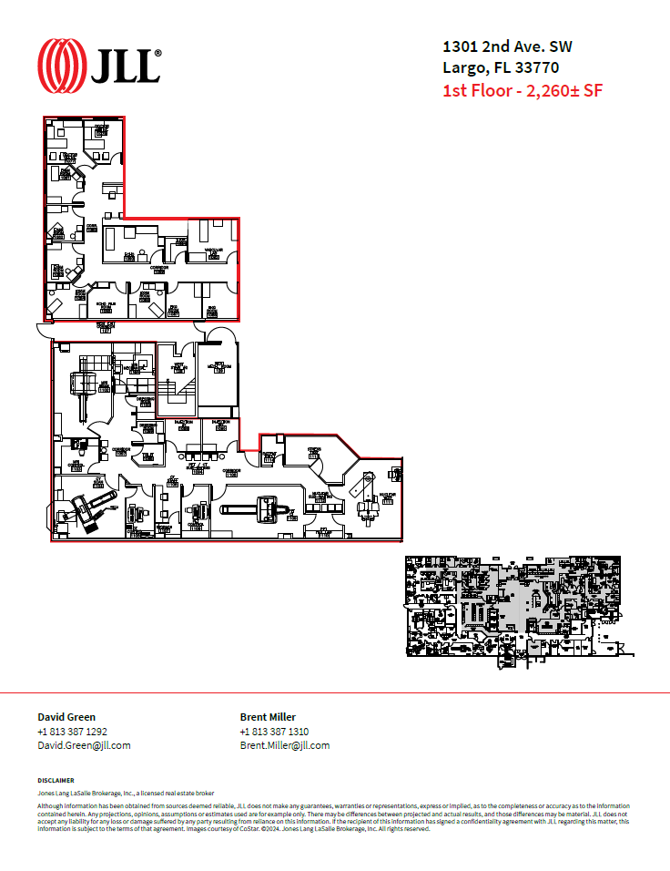 1301 2nd Ave SW, Largo, FL à louer Plan d’étage- Image 1 de 1