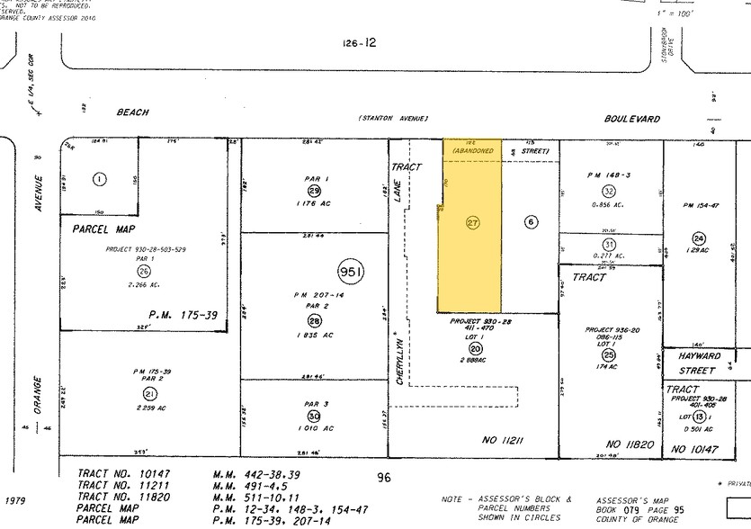 705 S Beach Blvd, Anaheim, CA à vendre - Plan cadastral - Image 1 de 1