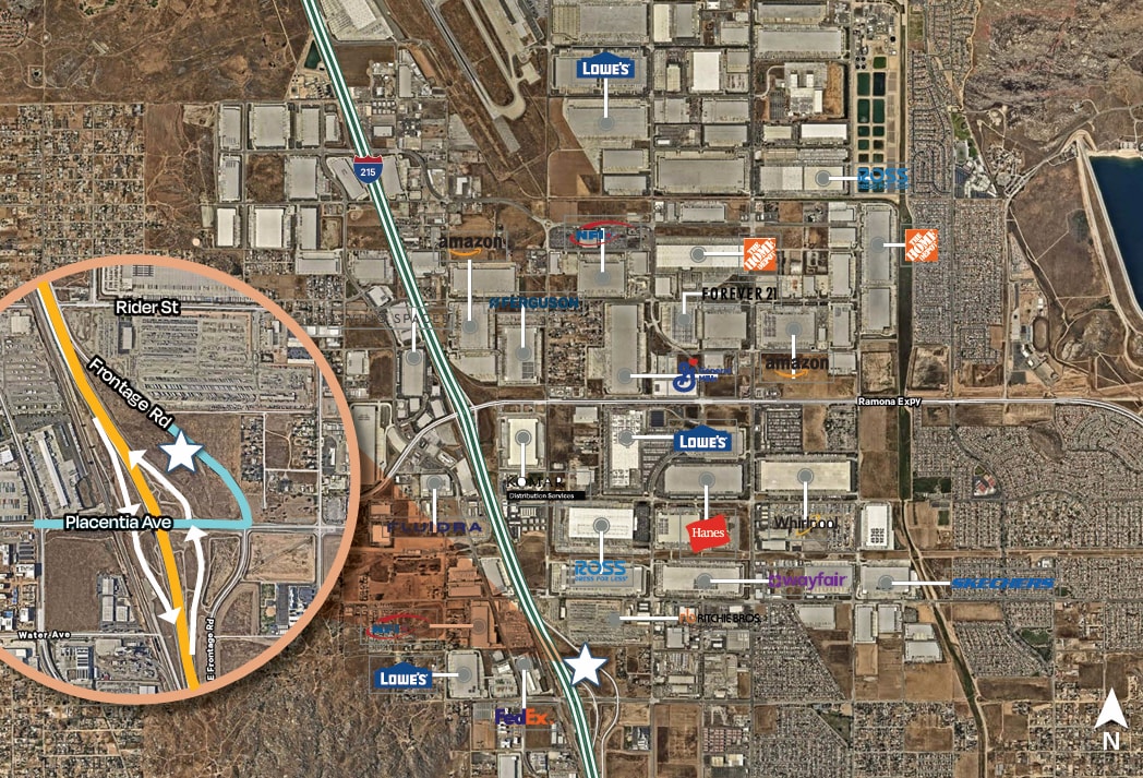 Interstate 215, Perris, CA à vendre Aérien- Image 1 de 4