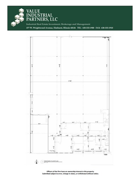 1550-1560 Howard St, Elk Grove Village, IL à louer - Plan d’étage - Image 1 de 2