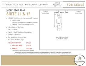 3853 E Craig Rd, North Las Vegas, NV à louer Plan d’étage- Image 2 de 5