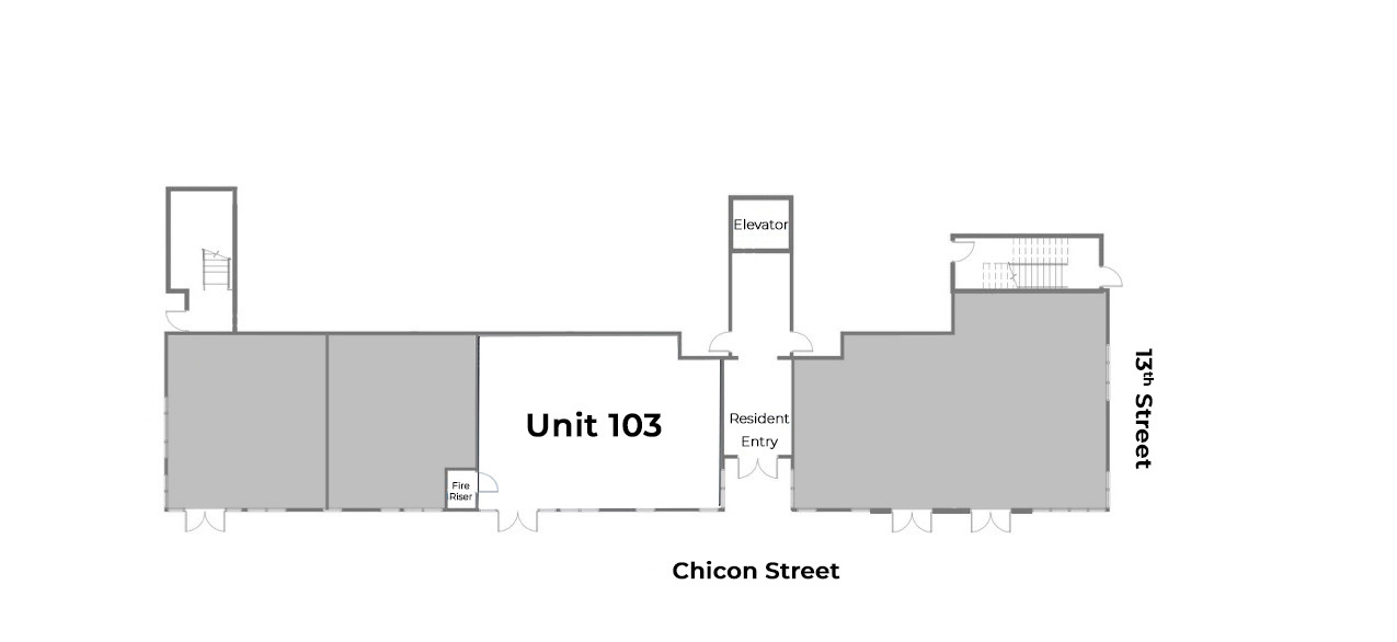 1212 Chicon St, Austin, TX 78702 - Unité 103 -  - Plan d’étage - Image 1 of 1