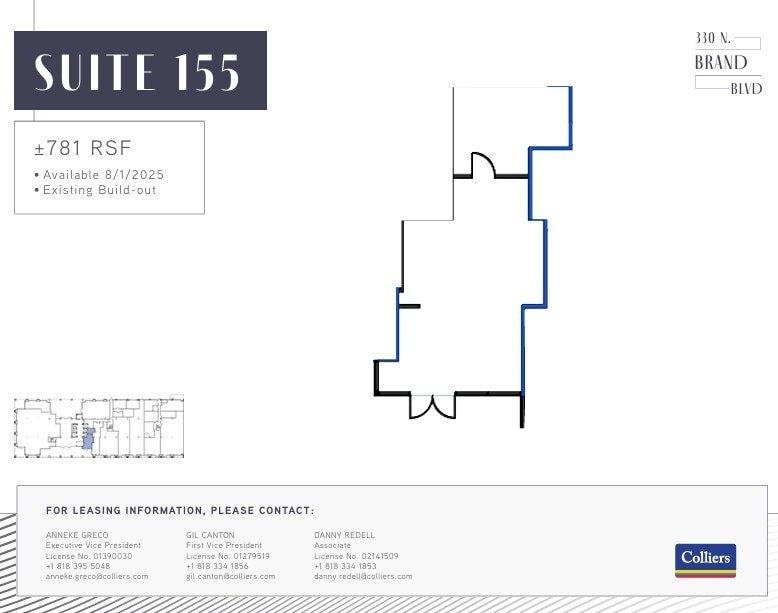 330 N Brand Blvd, Glendale, CA à louer Plan d’étage- Image 1 de 1