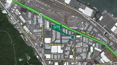 3571-3599 NW Yeon Ave, Portland, OR - AERIAL  map view - Image1