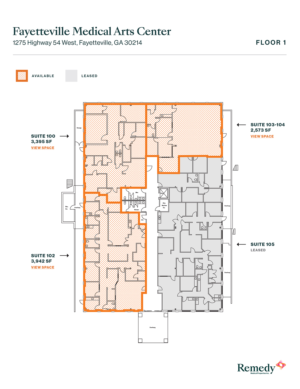 1275 Highway 54 W, Fayetteville, GA à louer Plan d’étage- Image 1 de 1