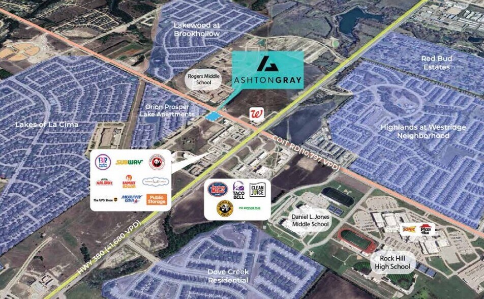 1200 S Coit Rd, Prosper, TX à louer - Aérien - Image 2 de 5