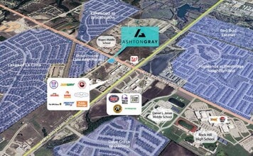 1200 S Coit Rd, Prosper, TX - AERIAL  map view