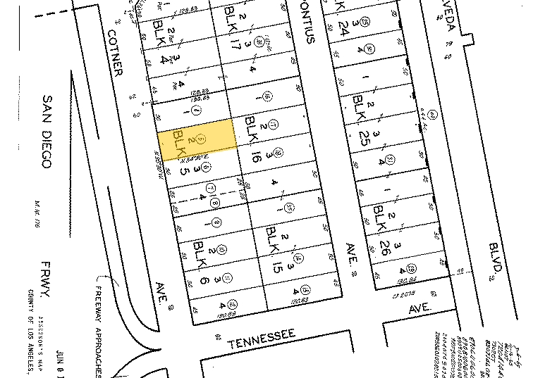 2222 Cotner Ave, Los Angeles, CA à vendre Plan cadastral- Image 1 de 1