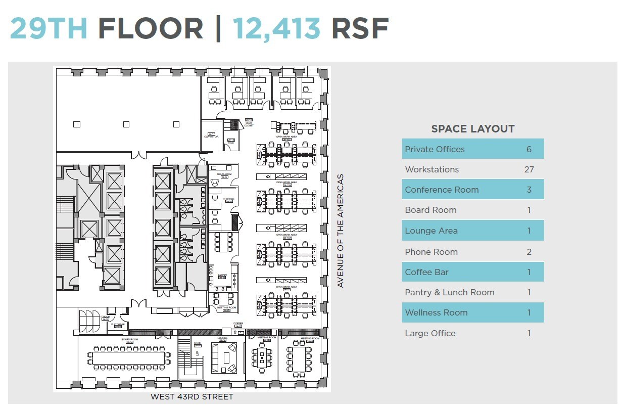 1133 Avenue of the Americas, New York, NY for lease Floor Plan- Image 1 of 12