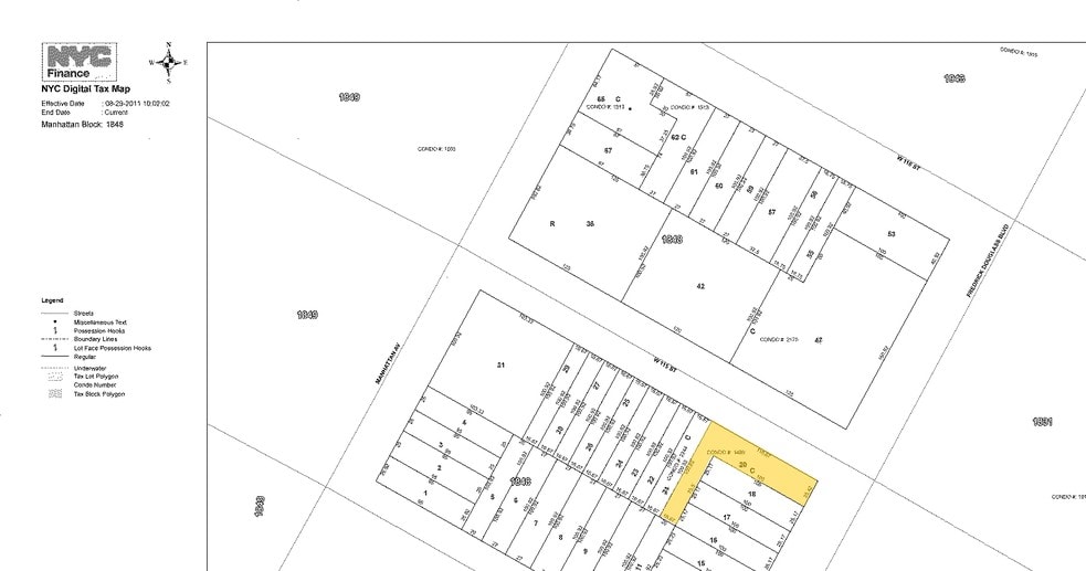304 W 115th St, New York, NY à louer - Plan cadastral - Image 3 de 12