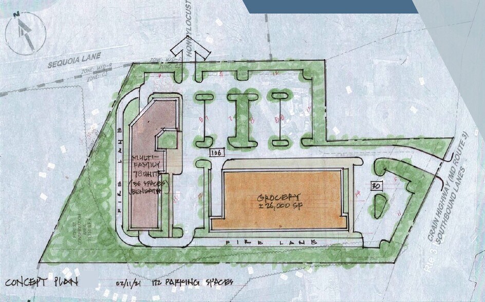 1072 Crain Hwy, Gambrills, MD à louer - Plan de site - Image 2 de 3