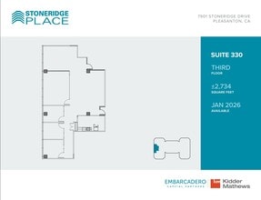 7901 Stoneridge Dr, Pleasanton, CA for lease Floor Plan- Image 1 of 2