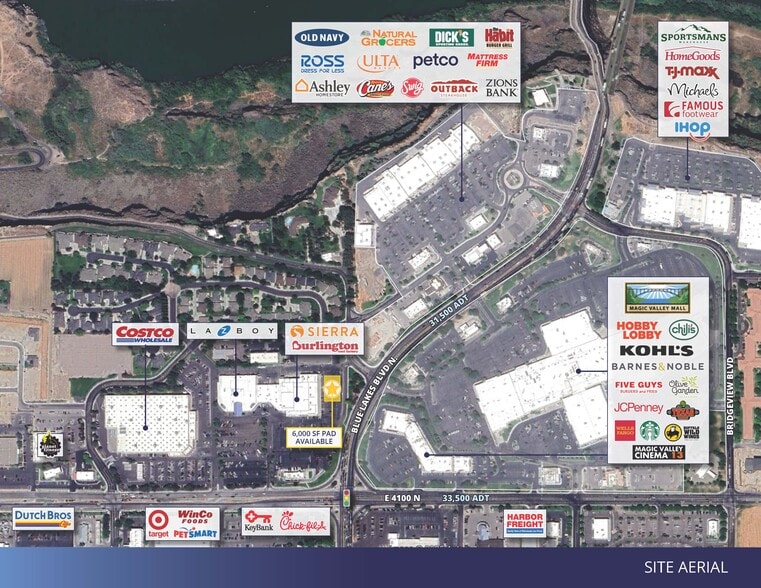 797-869 Pole Line Rd, Twin Falls, ID for lease - Aerial - Image 2 of 2
