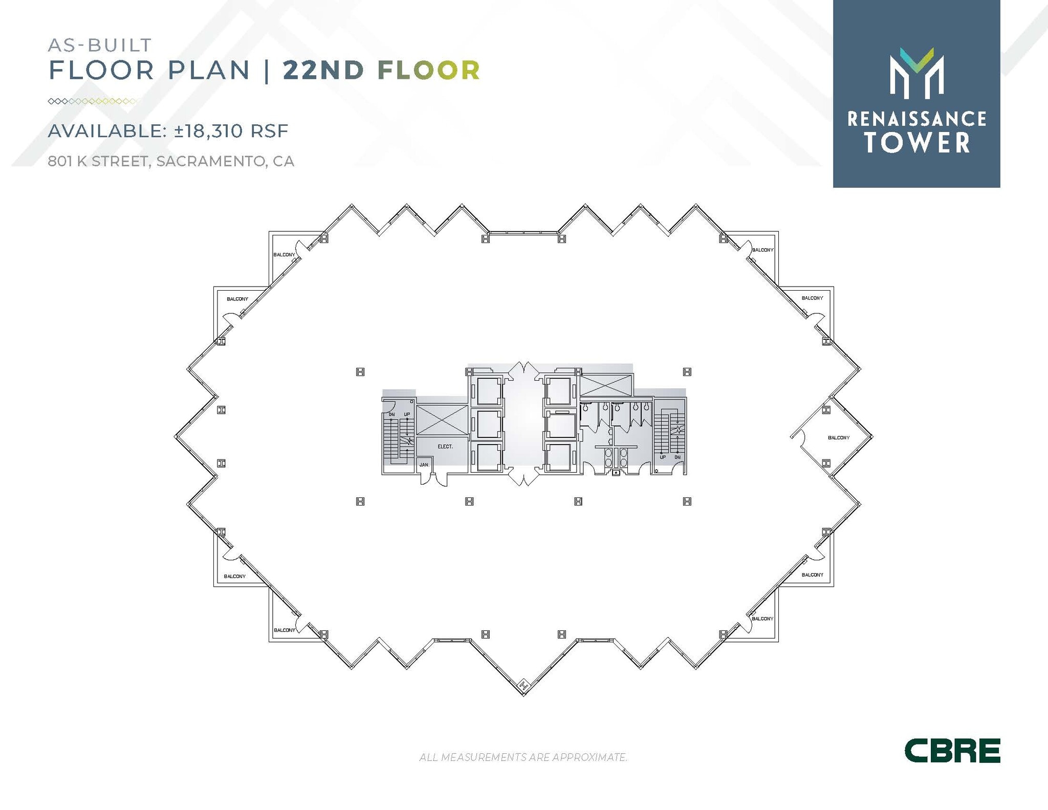 801 K St, Sacramento, CA à louer Plan d’étage- Image 1 de 1