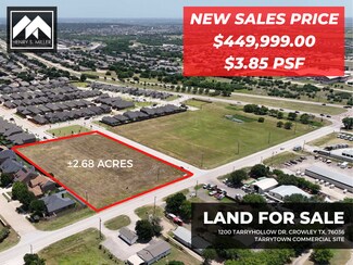 Plus de détails pour 1200 Tarryhollow Dr, Crowley, TX - Terrain à vendre