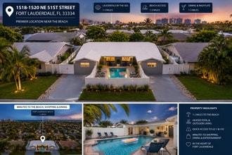 1520 NE 51st St, Fort Lauderdale, FL - Aerial map view