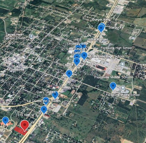 2119-2125 10th St, Floresville, TX à vendre - Aérien - Image 2 de 6