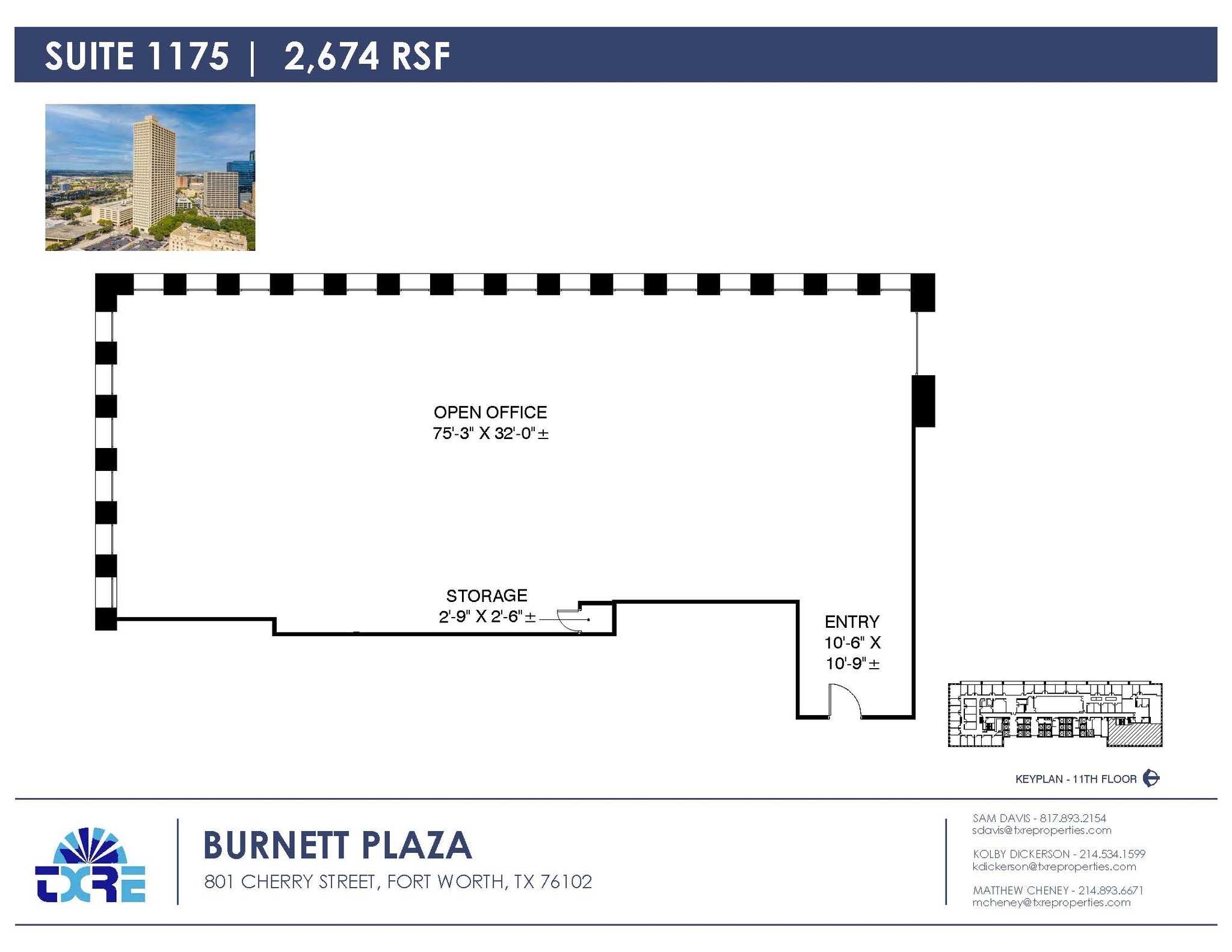 801 Cherry St, Fort Worth, TX for lease Floor Plan- Image 1 of 2