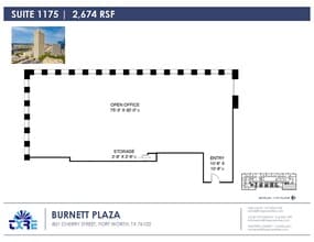 801 Cherry St, Fort Worth, TX for lease Floor Plan- Image 1 of 2