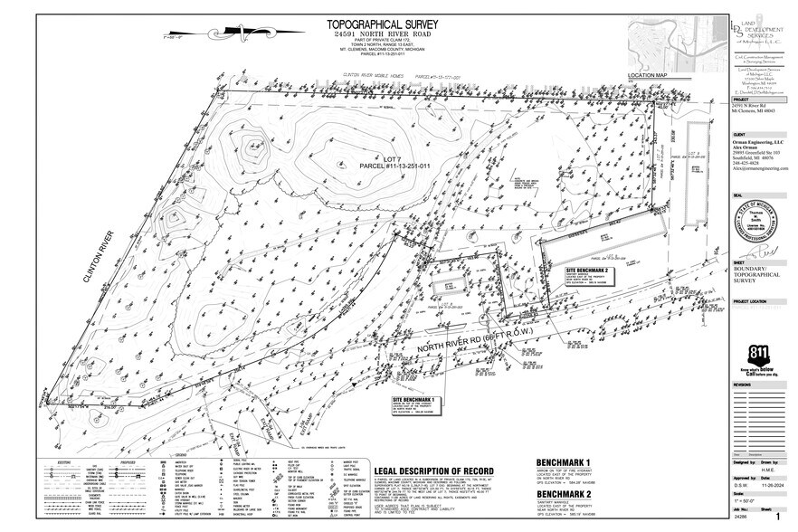 24591 N River Rd, Mount Clemens, MI for sale - Plat Map - Image 2 of 3