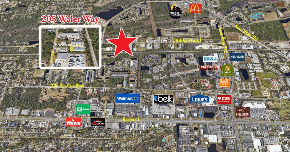 205 Waler Way, Saint Augustine, FL for lease - Aerial - Image 2 of 9