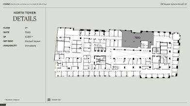 747 Rue Du Square-Victoria, Montréal, QC à louer Plan d’étage- Image 1 de 1
