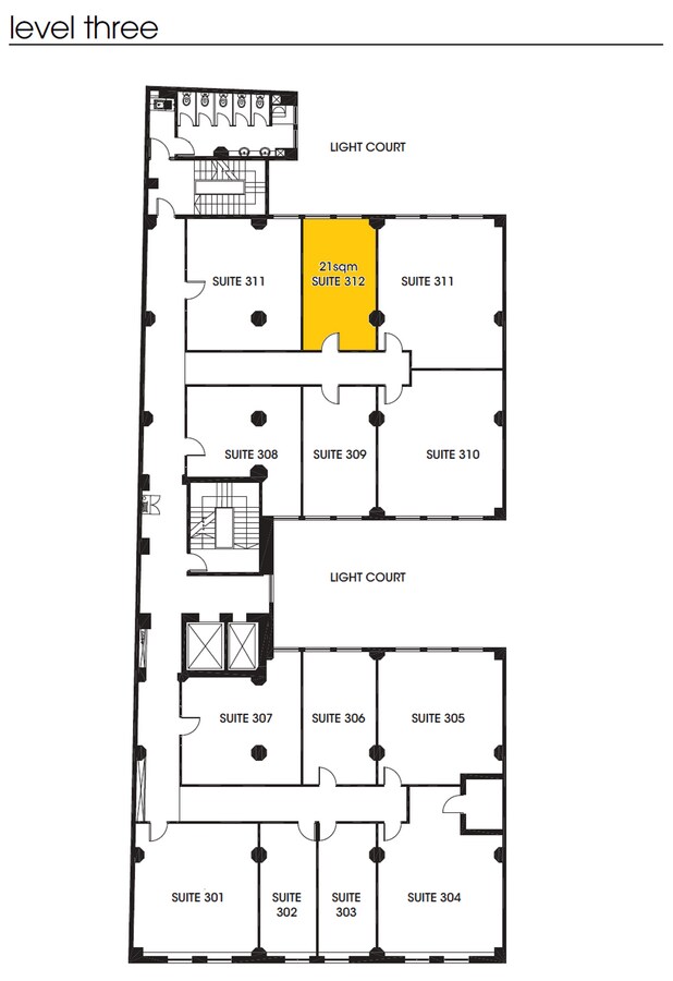 250 Pitt St, Sydney, NSW 2000 - Unit 312 -  - Floor Plan - Image 2 of 6
