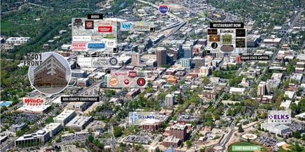 401 W Front St, Boise, ID - Aérien Vue de la carte