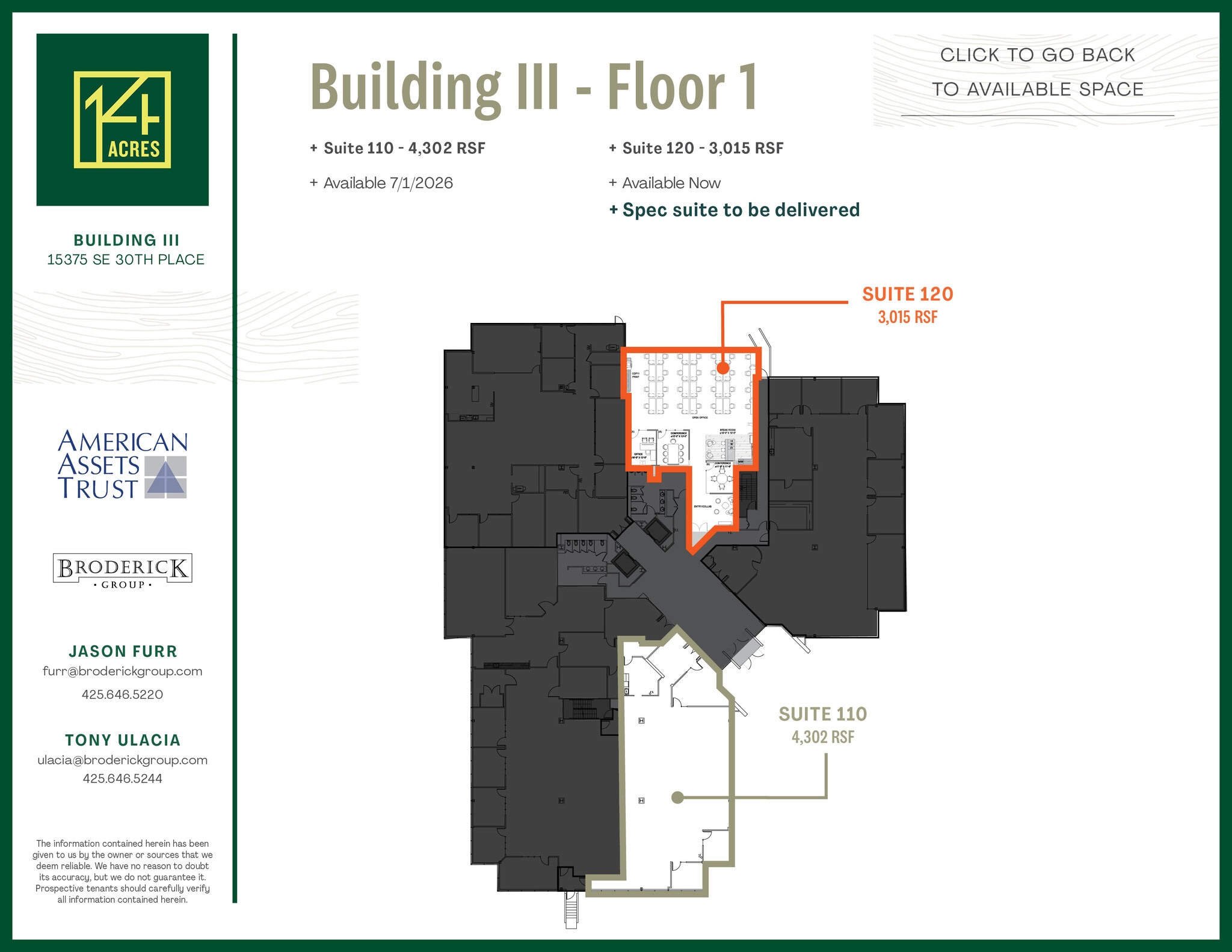 15325 SE 30th Pl, Bellevue, WA for lease Floor Plan- Image 1 of 1