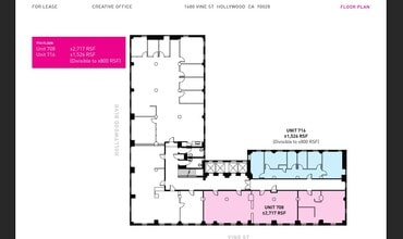 1680 N Vine St, Hollywood, CA for lease Floor Plan- Image 1 of 1