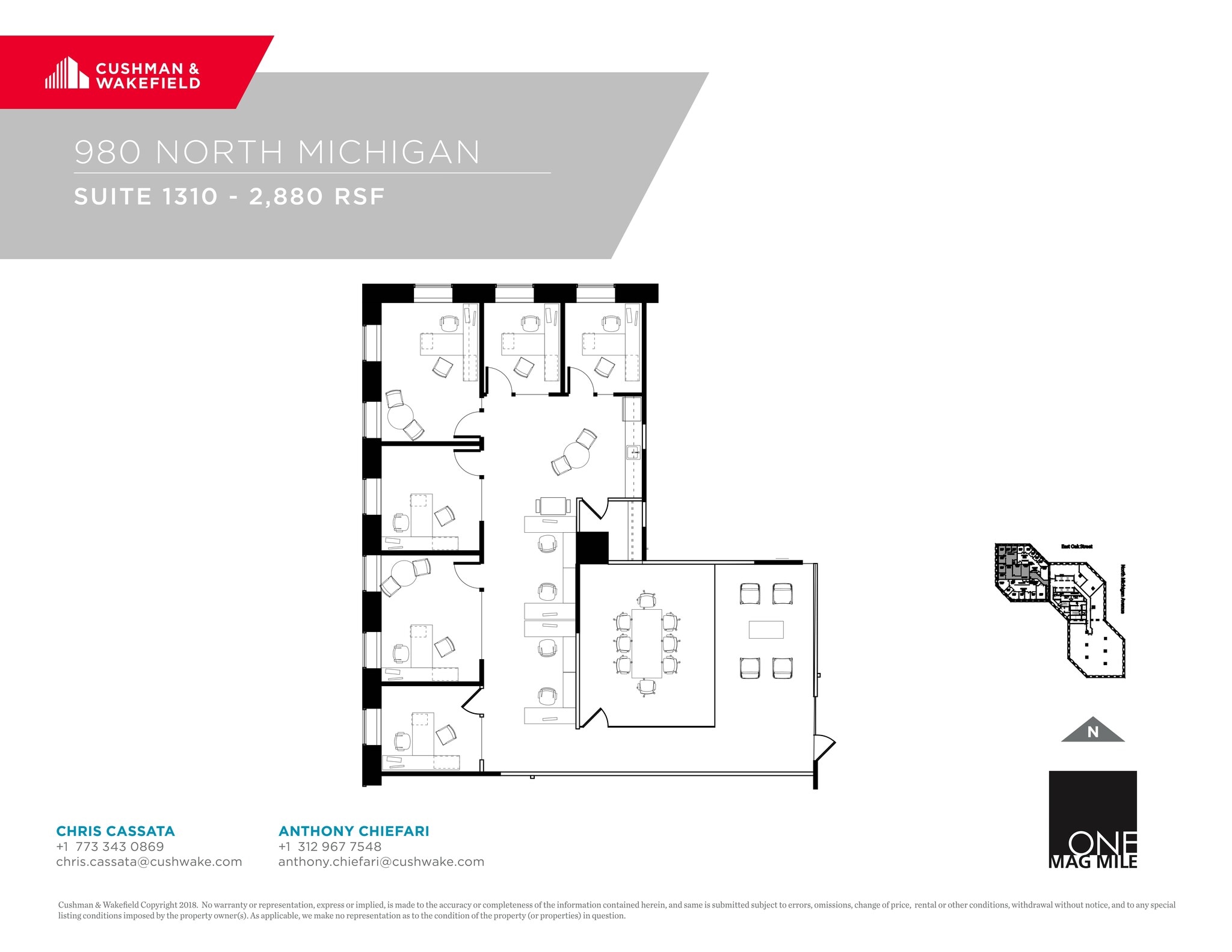 980 N Michigan Ave, Chicago, IL à louer Plan de site- Image 1 de 2