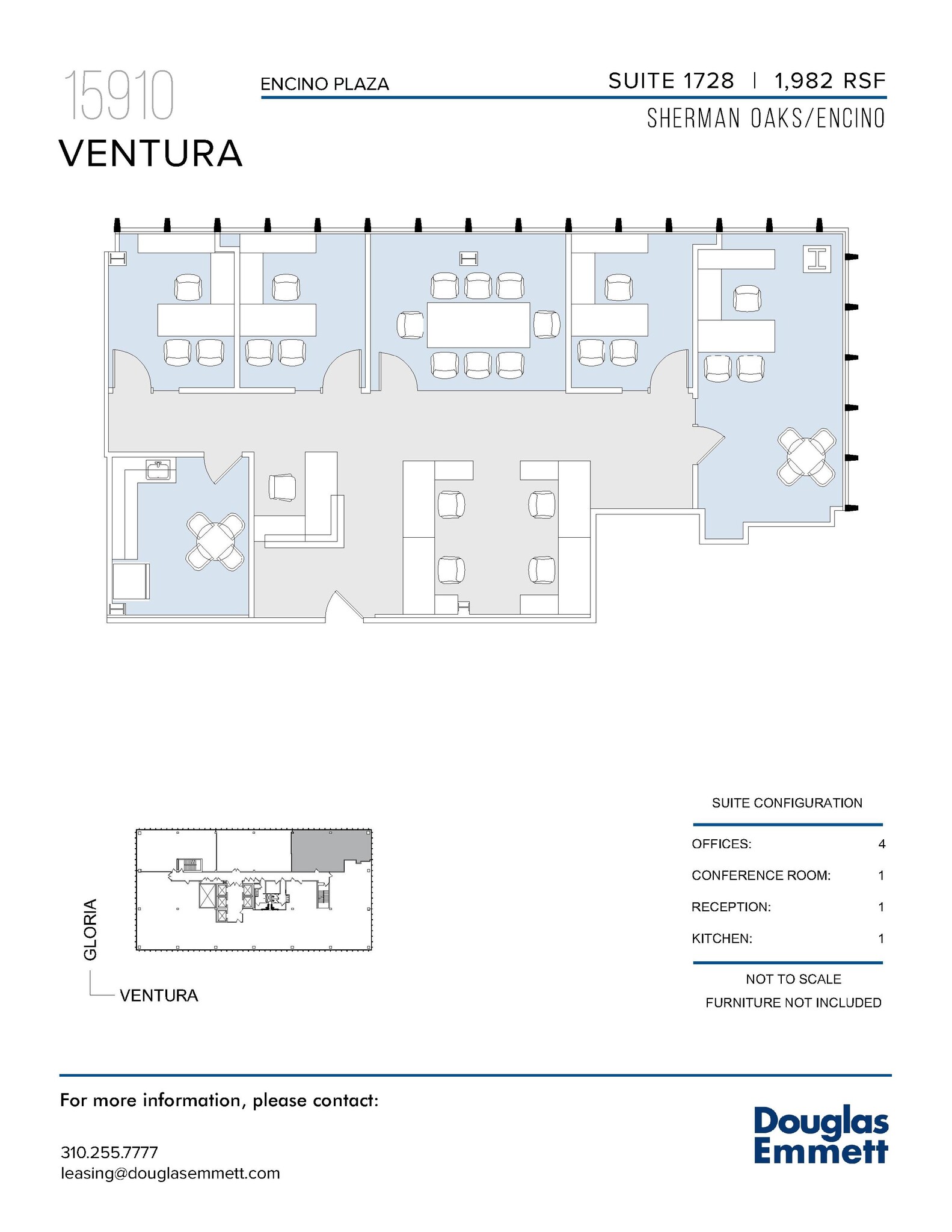 15910 Ventura Blvd, Encino, CA à louer Plan d’étage- Image 1 de 1