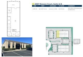 4883 Ronson Ct, San Diego, CA for lease Floor Plan- Image 1 of 2