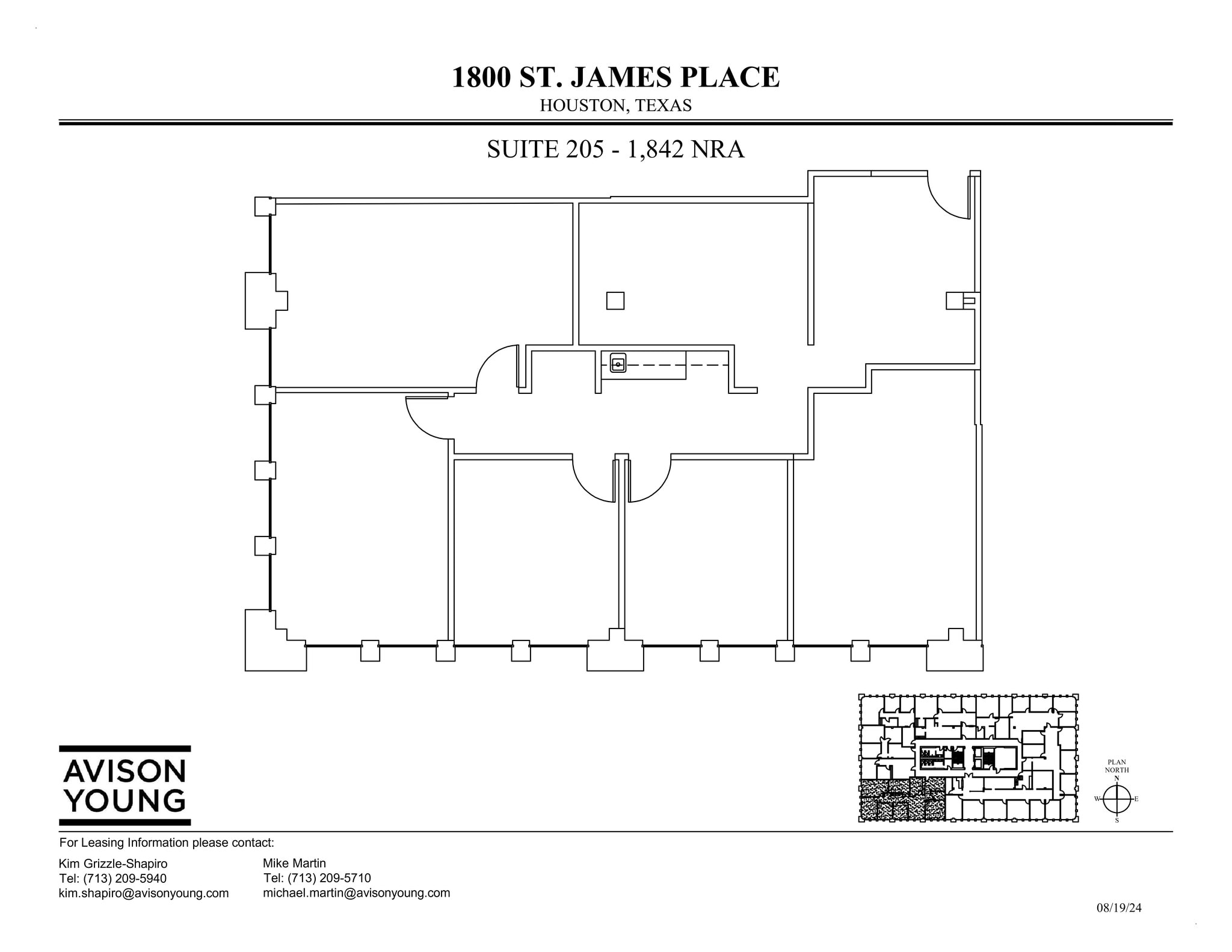 1800 St James Pl, Houston, TX for lease Site Plan- Image 1 of 1