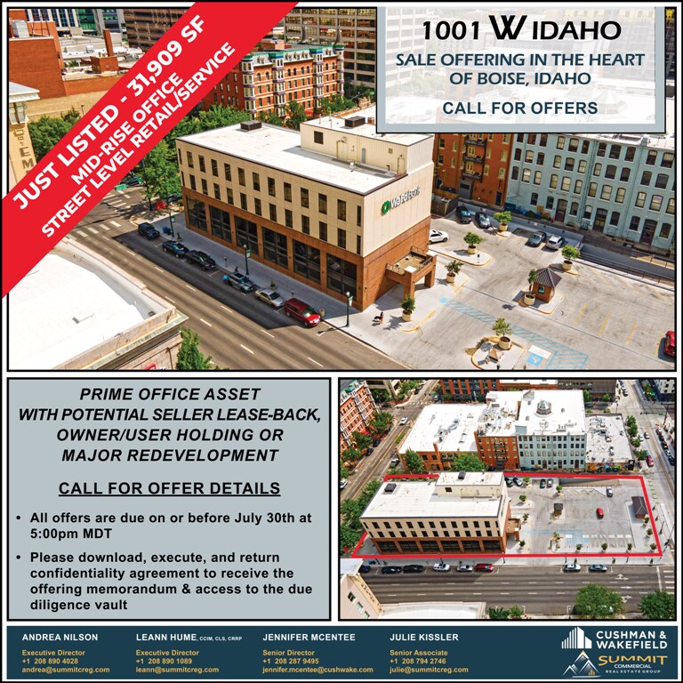 1001 W Idaho St, Boise, ID à vendre Photo du bâtiment- Image 1 de 1