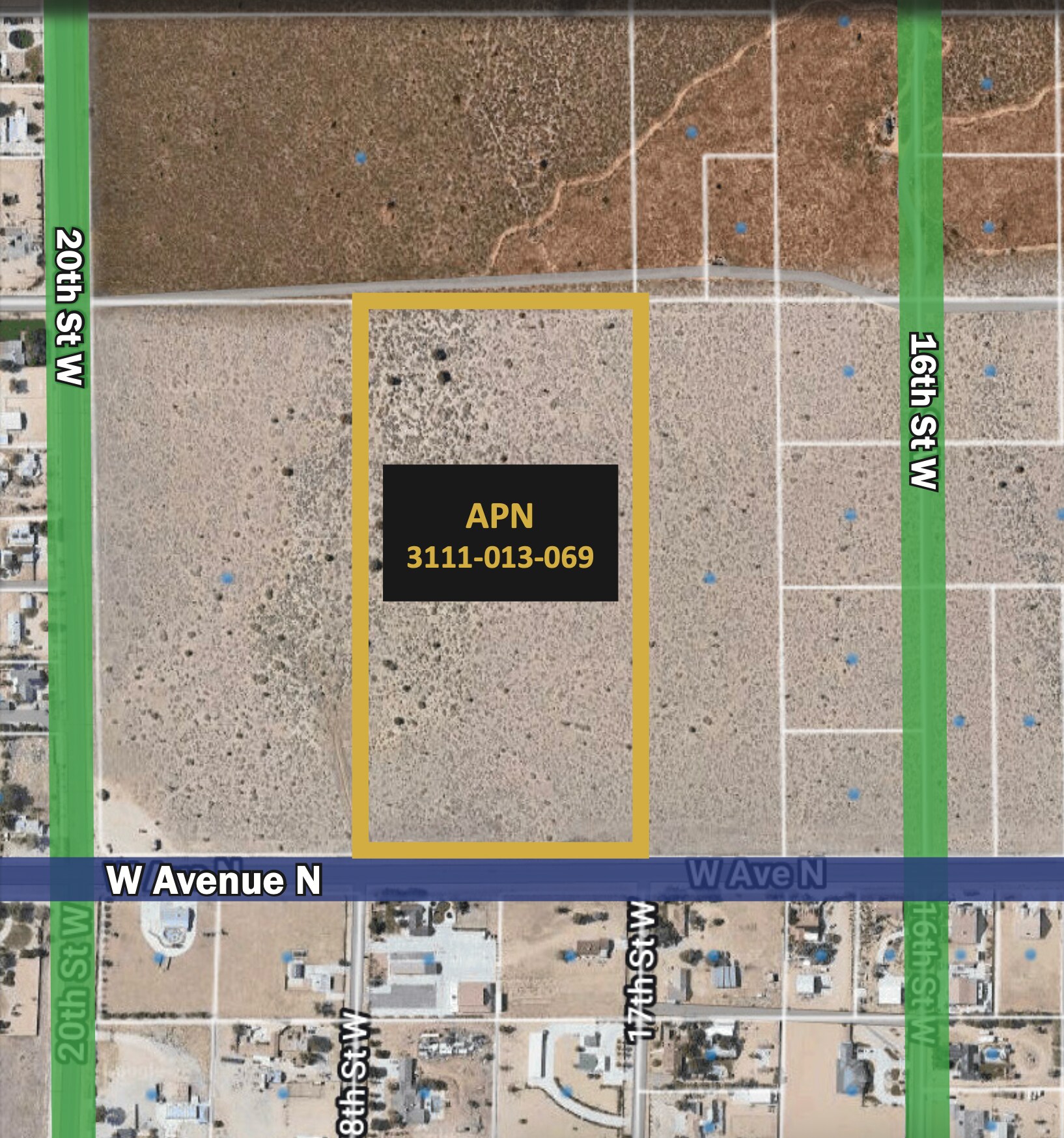 West Avenue N, Palmdale, CA for sale Aerial- Image 1 of 2