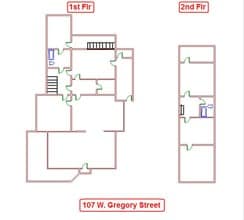 107 W Gregory St, Pensacola, FL for lease Floor Plan- Image 1 of 2