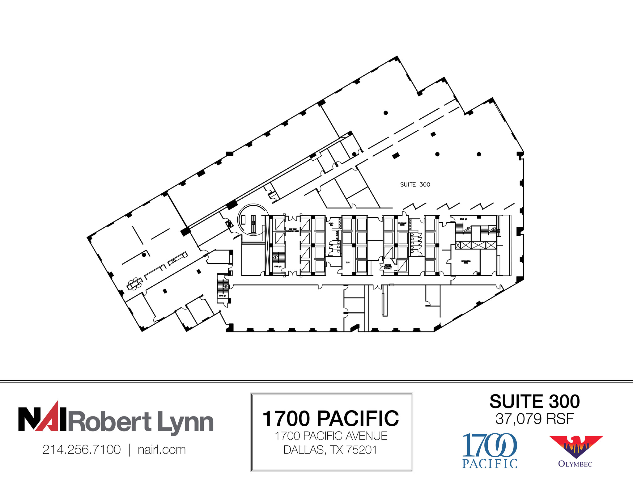 1700 Pacific Ave, Dallas, TX à louer Plan d  tage- Image 1 de 1