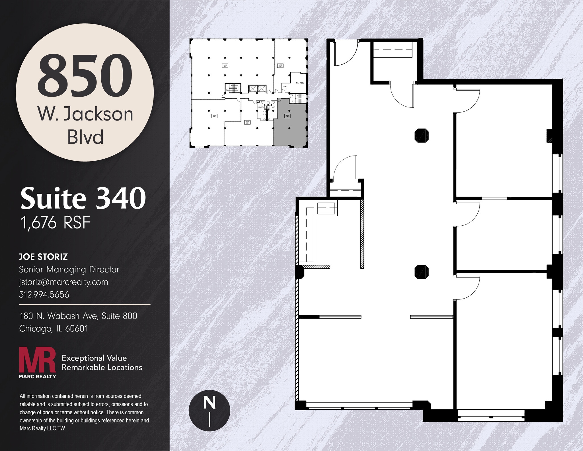 850 W Jackson Blvd, Chicago, IL for lease Floor Plan- Image 1 of 8